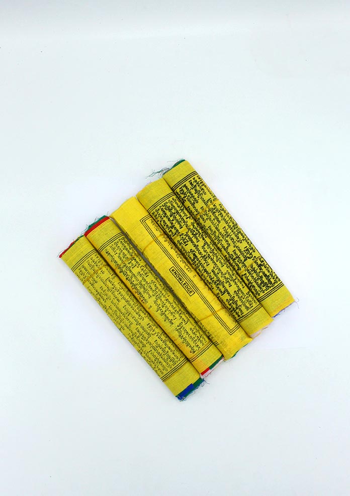 Divine Blessings Fine Cotton Tibetan Prayer Flags 5 Roll Gift Pack