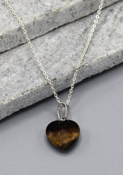 Tiger Eye Heart Shape Pendant - nepacrafts