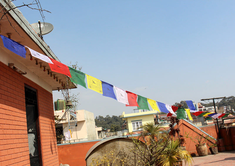 25 Sheets of Polyester Windhorse Prayer Flags, Tibetan Lungta