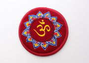 Hindu Om Embroidered Round and Light Weight Singing Bowl Cushion - nepacrafts