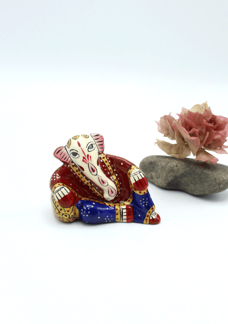 Mini Ganesha Handpainted Statue