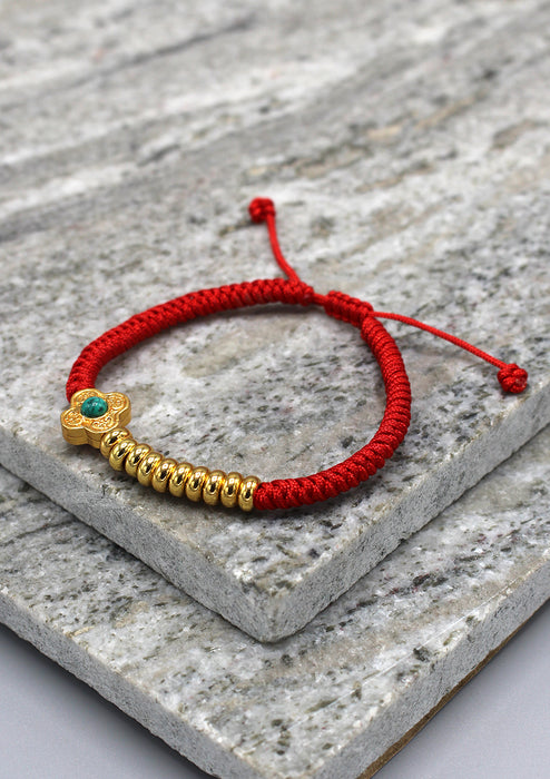 Lucky Knot Bracelet with Golden Counter