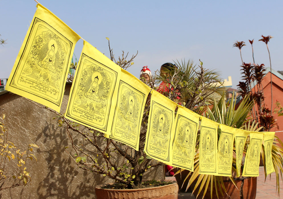 Shakyamuni Buddha  Tibetan Prayer Flags