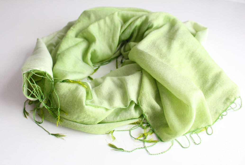 Smooth Silky Kale Water Pashmina Stoles - nepacrafts
