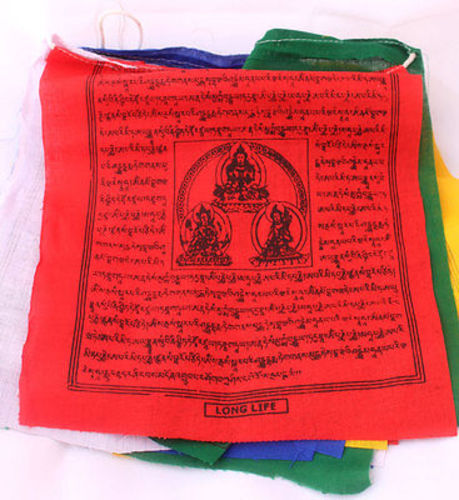 Tibetan  Prayer Flags Roll 5 Metre Long  Pure Cotton