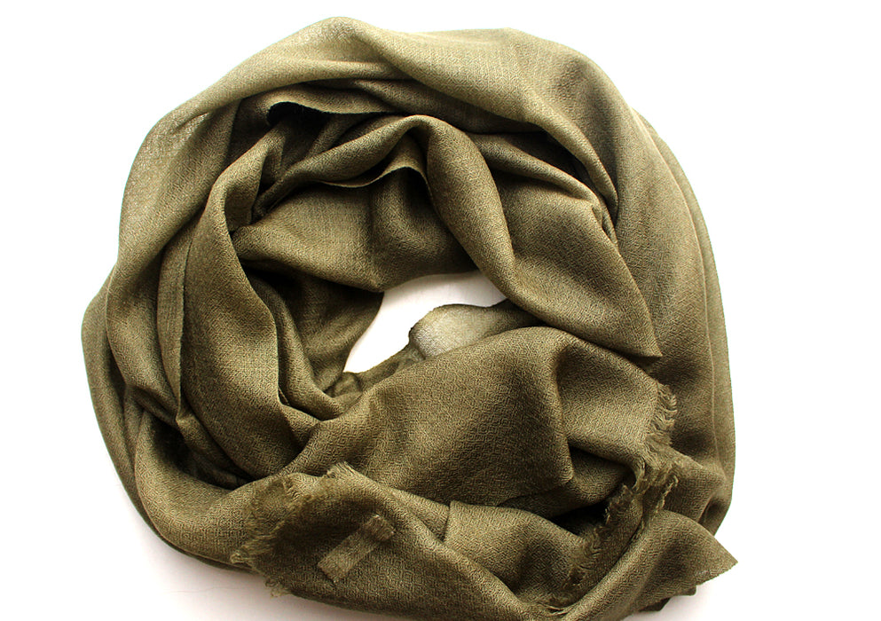 100% Exclusive Green Cashmere Stole from Nepal - nepacrafts