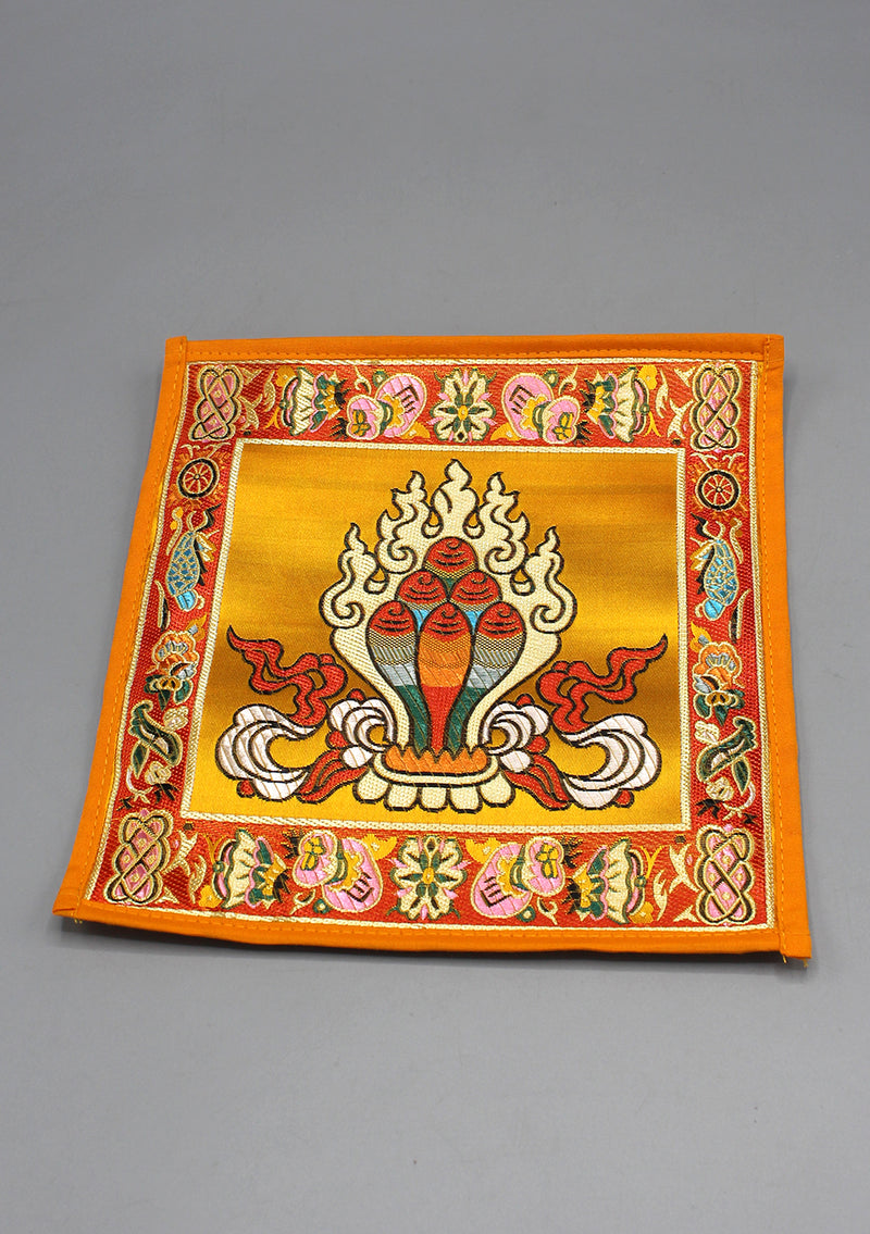Tibetan Buddhist Brocade Norbu, Wish Fulfilling Jewel Altar Place-mat