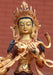 Hindu Goddess Saraswati Partly Gold Plated Statue - nepacrafts