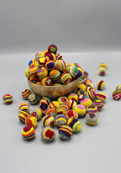 Felt Balls Lemon Yellow Felt Beads Felt Balls for Crafts Colorful Wool Felt  Felt Pom Pom Various Sizes Crafts With Kids 