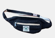 Black Hemp Fanny Pack, Hemp Waist Utility Belt, Hemp money bag - nepacrafts