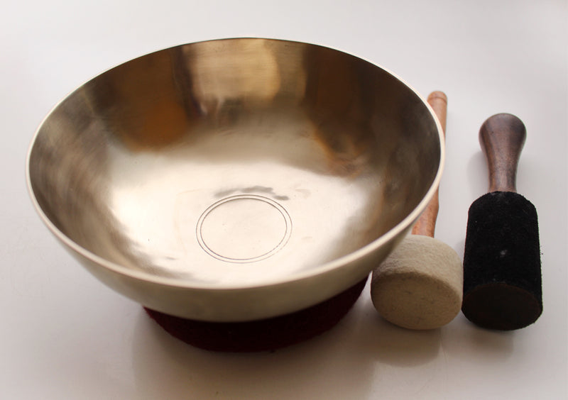 Tibetan Healing Zen Singing Bowl with Cushion and Thick Mallet Note# F - nepacrafts
