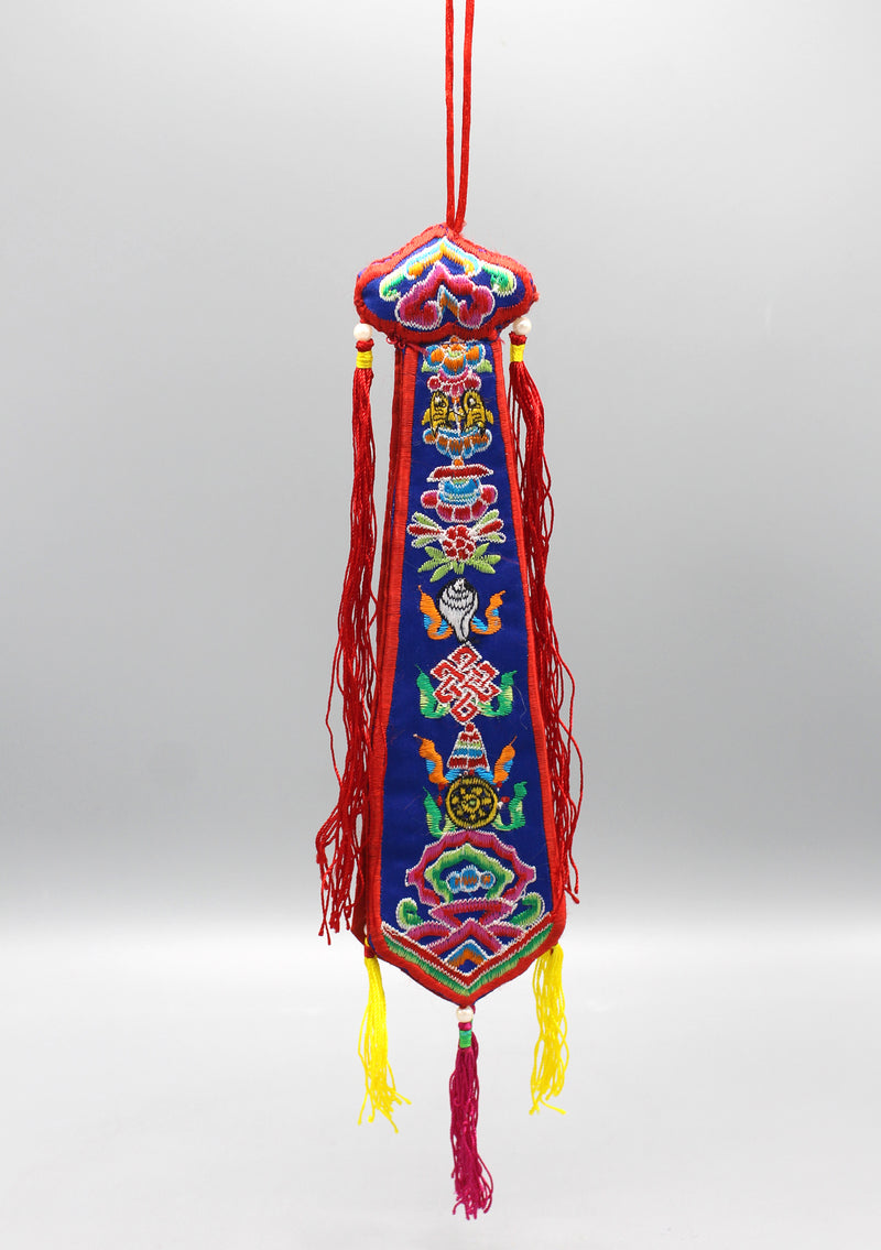 Eight Auspicious Symbol Embroidery Buddhist Hanging Chopen