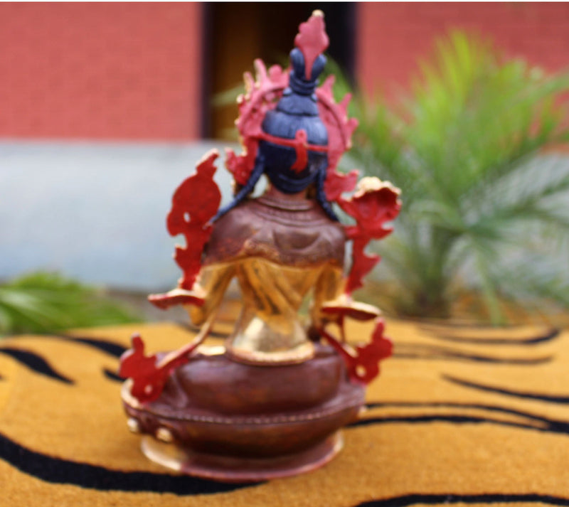 Partly Gold Plated Magical White Tara Statue 8" High SSST036 - nepacrafts
