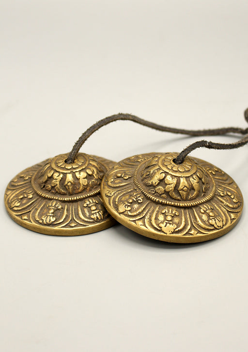 Embossed Dorjee Carving Musical Tingsha - nepacrafts