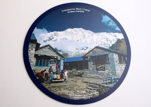 Round Gaming Mousepad Mat Printed with Beautiful Scenery of Annapurna Base Camp Nepal - nepacrafts