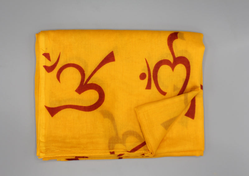Yellow Cotton Summer Shawl - nepacrafts