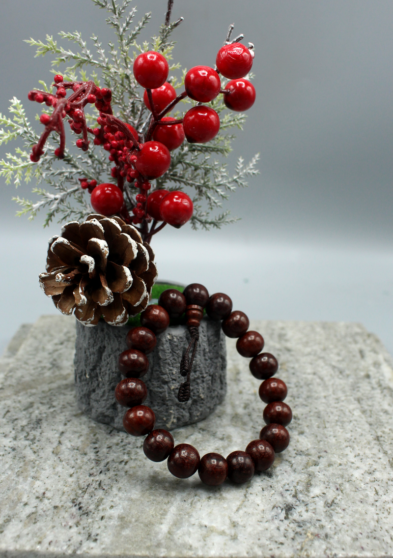 Dark RoseWood Tibetan Wrist Mala