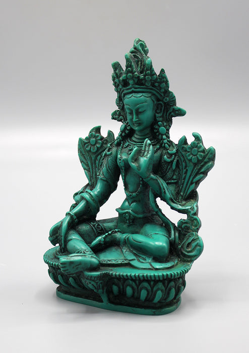 Green Tara Resin Statue 6"