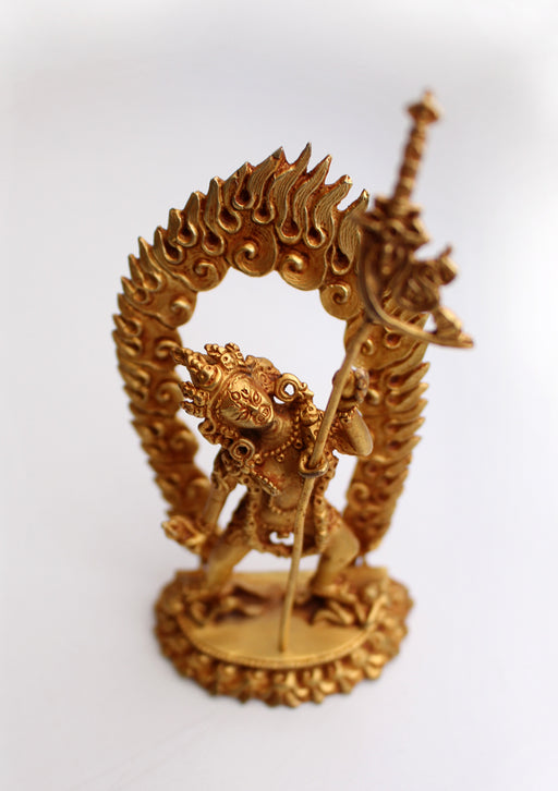 Goldplated Wrathful Vajrajogini Statue From Nepal - nepacrafts