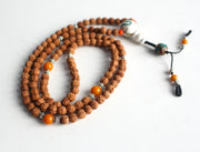 Shiva Rudraksha Mala with Conch Guru - nepacrafts