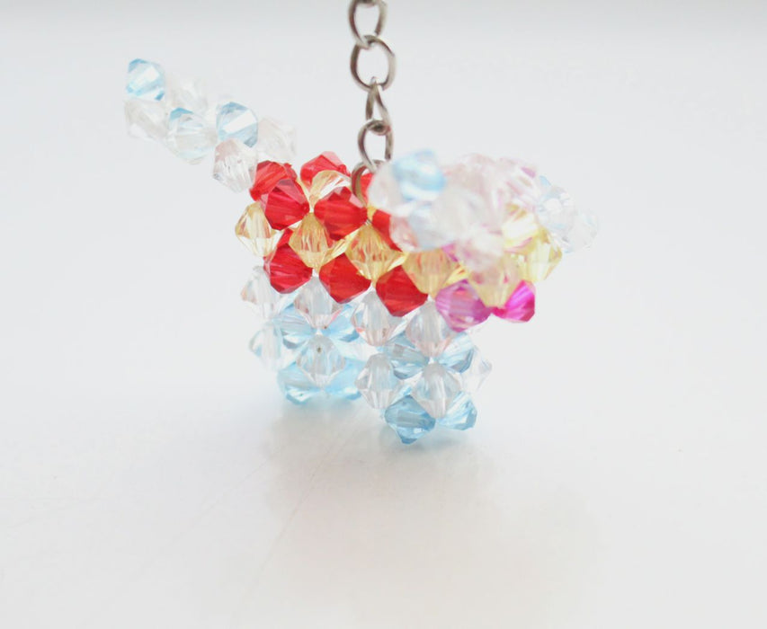 Bright and Shiny Small Puppy Clear Resin Crystal Key Chain - nepacrafts