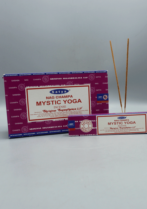 Satya  Nagchampa Mystic Yoga Incense Sticks, Set of 12 Packs, Each 15 g