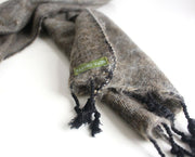 Traditional Hand Loomed Gray Brown Woolen Muffler - nepacrafts
