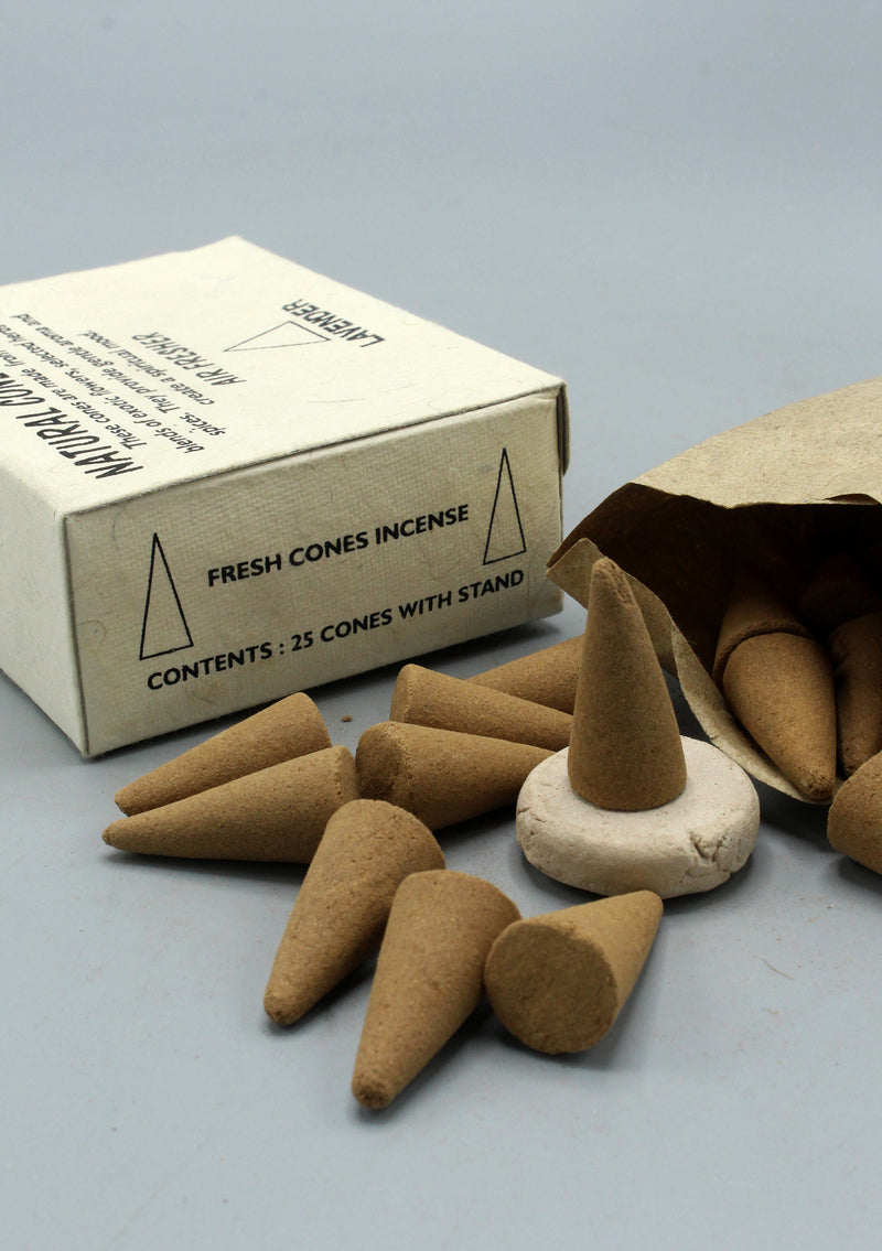 Lavender Tibetan Natural Cone Incense