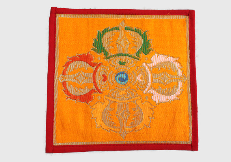 Tibetan Double Dorjee Brocade Fabric Table Altar Cloth - nepacrafts