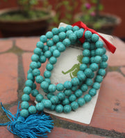 Faux Turquoise 108 Japa Mala - nepacrafts