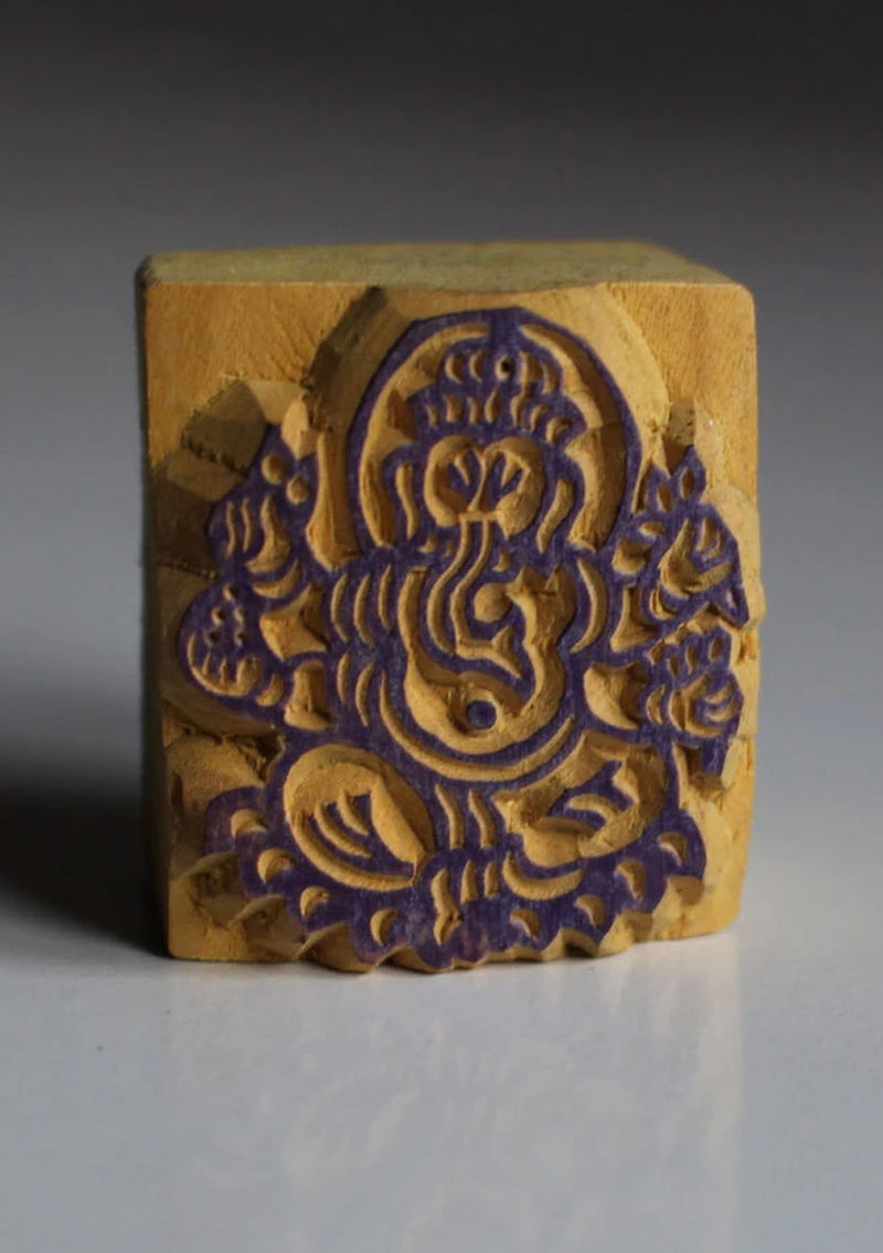 Lord Ganesh Mini Wooden Block Print