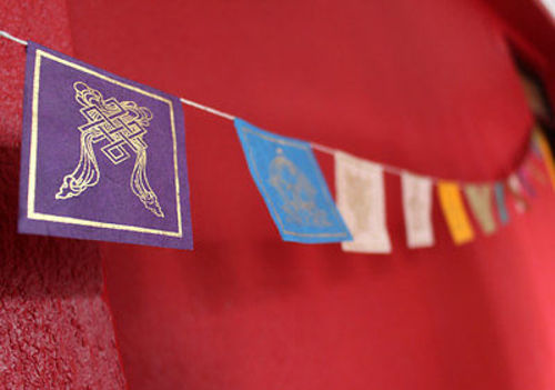 Lucky Symbols Lokta Paper Mini Prayer Flags - nepacrafts
