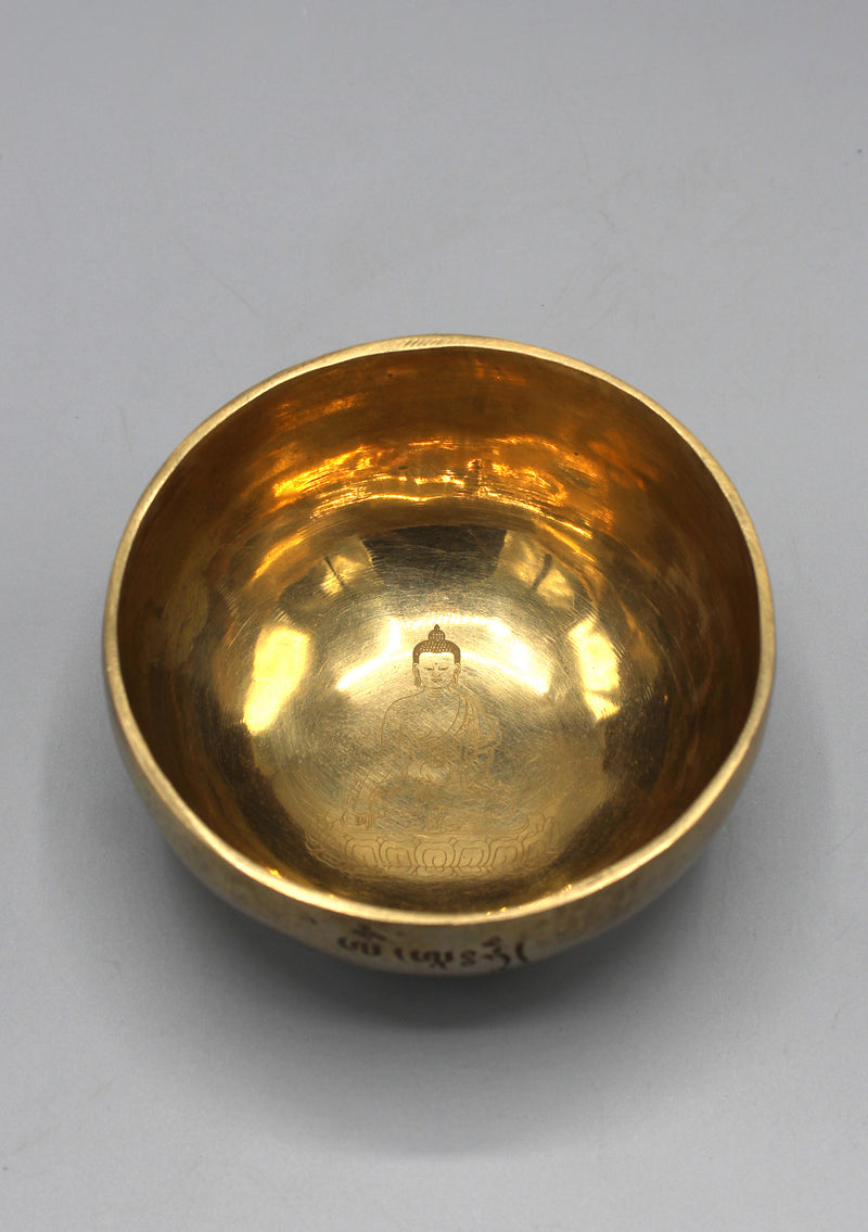 Medicine Buddha Carving Singing Bowl - nepacrafts