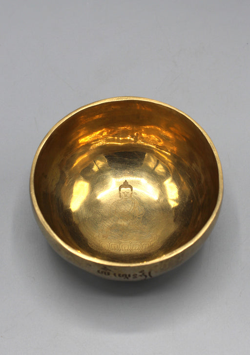 Medicine Buddha Carving Singing Bowl - nepacrafts