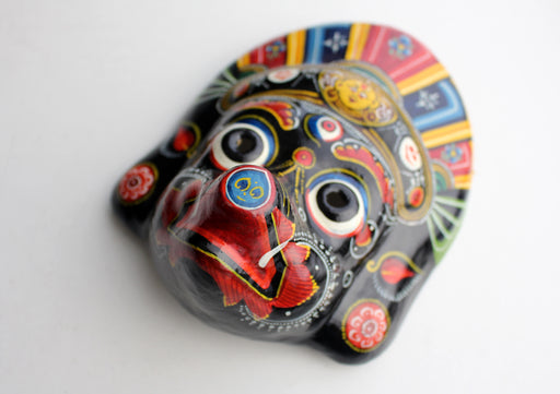 Hand Painted Paper Mache Wall Hanging Mask - nepacrafts