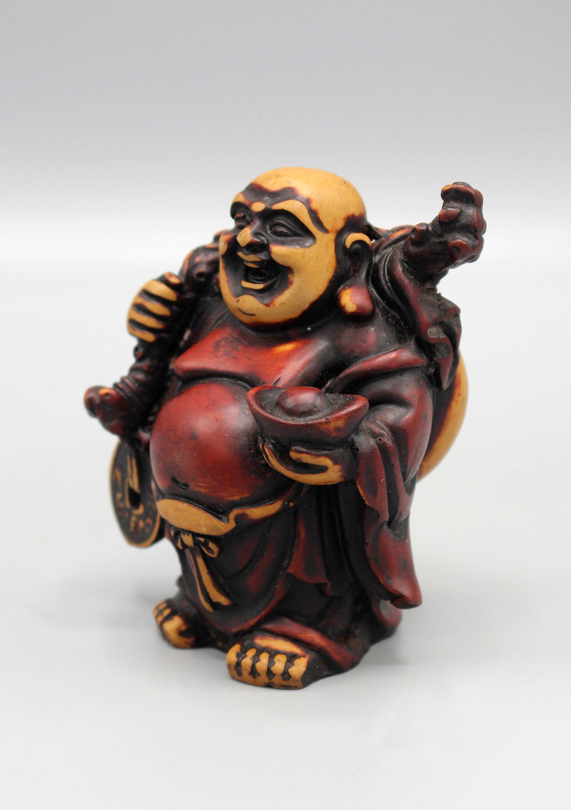 Laughing Buddha with Sack Resin Statue - nepacrafts