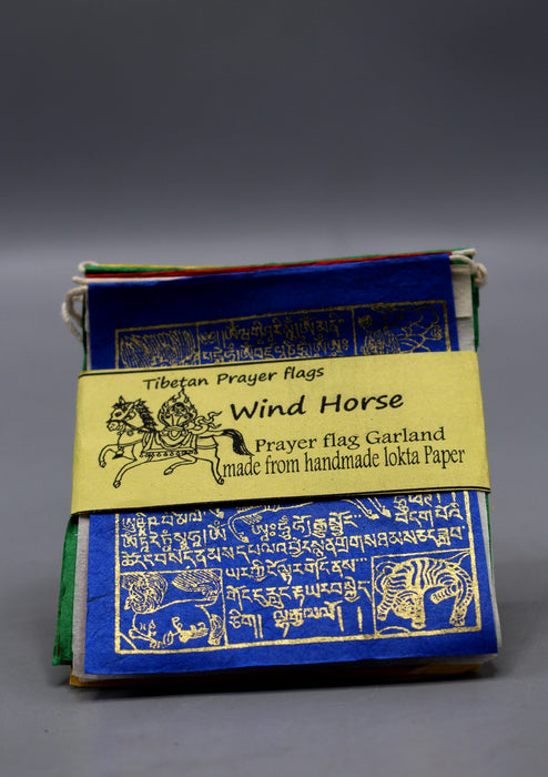 Tibetan Prayer Flags Windhorse from Handmade Lokta Paper