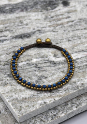 Glass Beads Brass Bell Fashionable Anklet - nepacrafts