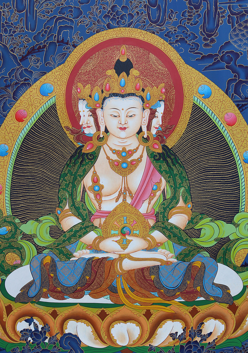 Amitabh Buddha Tibetan Buddhist Thangka Painting