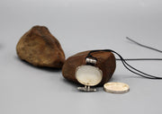 Stupa Carving Sterling Silver Ghau Pendant - nepacrafts