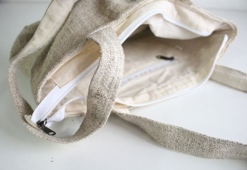 Natural Offwhite Hemp Tote Bag - nepacrafts