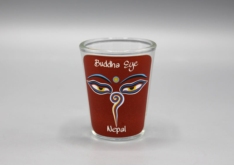 Buddha Eye Printed Shot Glass - nepacrafts