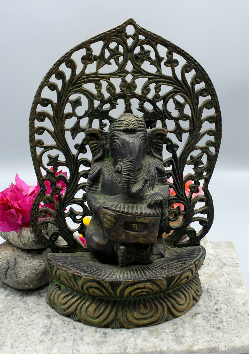 Copper Oxidized Ganesha Statue