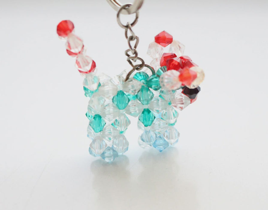 Small Puppy Clear Resin Crystal Key Chain - nepacrafts
