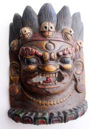 Mahakala Home Decor Wooden Wall Hanging Halloween Mask - nepacrafts