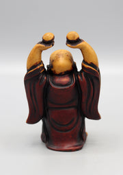 Laughing Buddha Raising Both Hand Resin Statue - nepacrafts