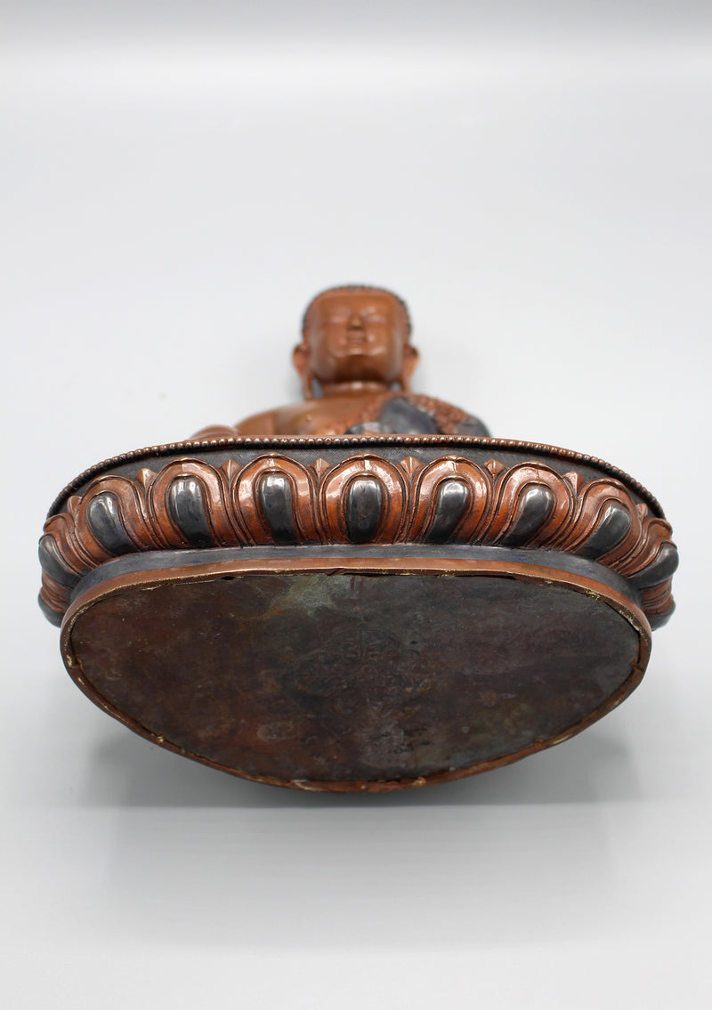 Copper Oxidized Shakyamuni Buddha Statue - nepacrafts