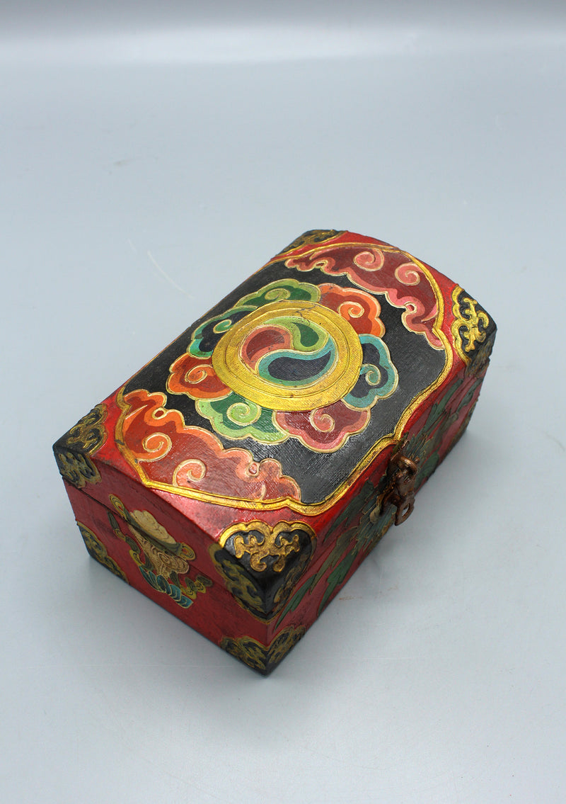 Hand painted Tibetan Wooden Gift Box