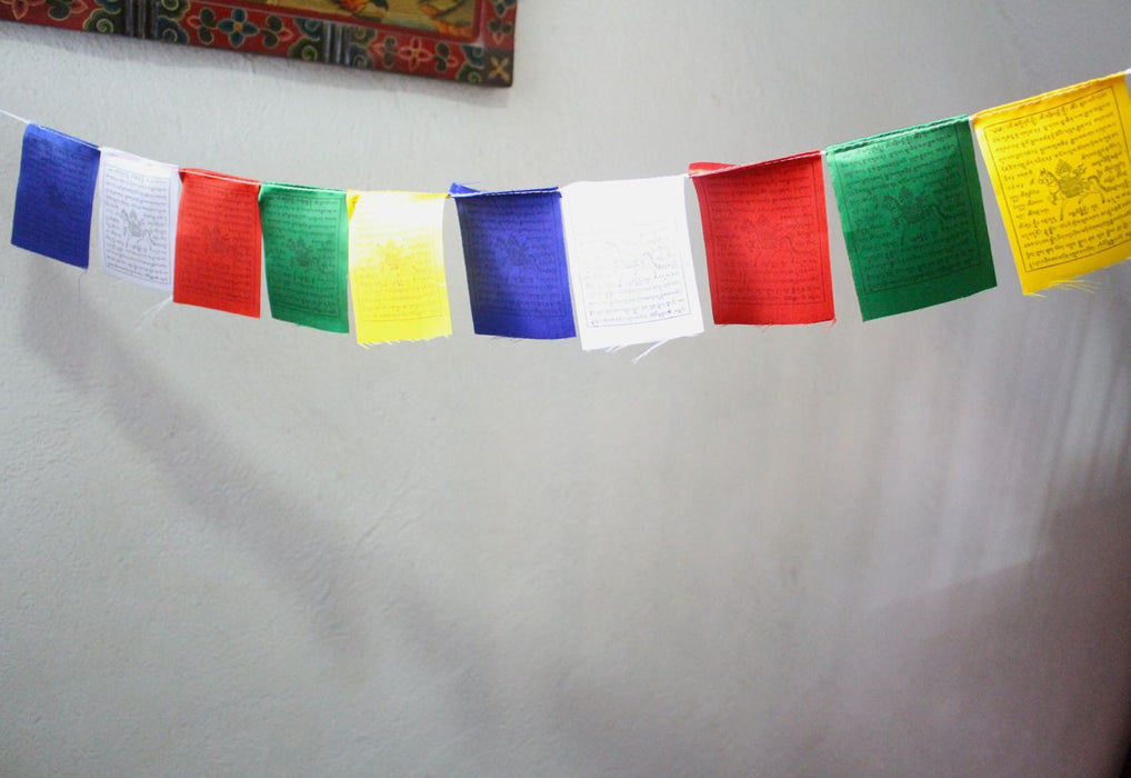 Baby Polyester Silk Windhorse Prayer Flags - nepacrafts