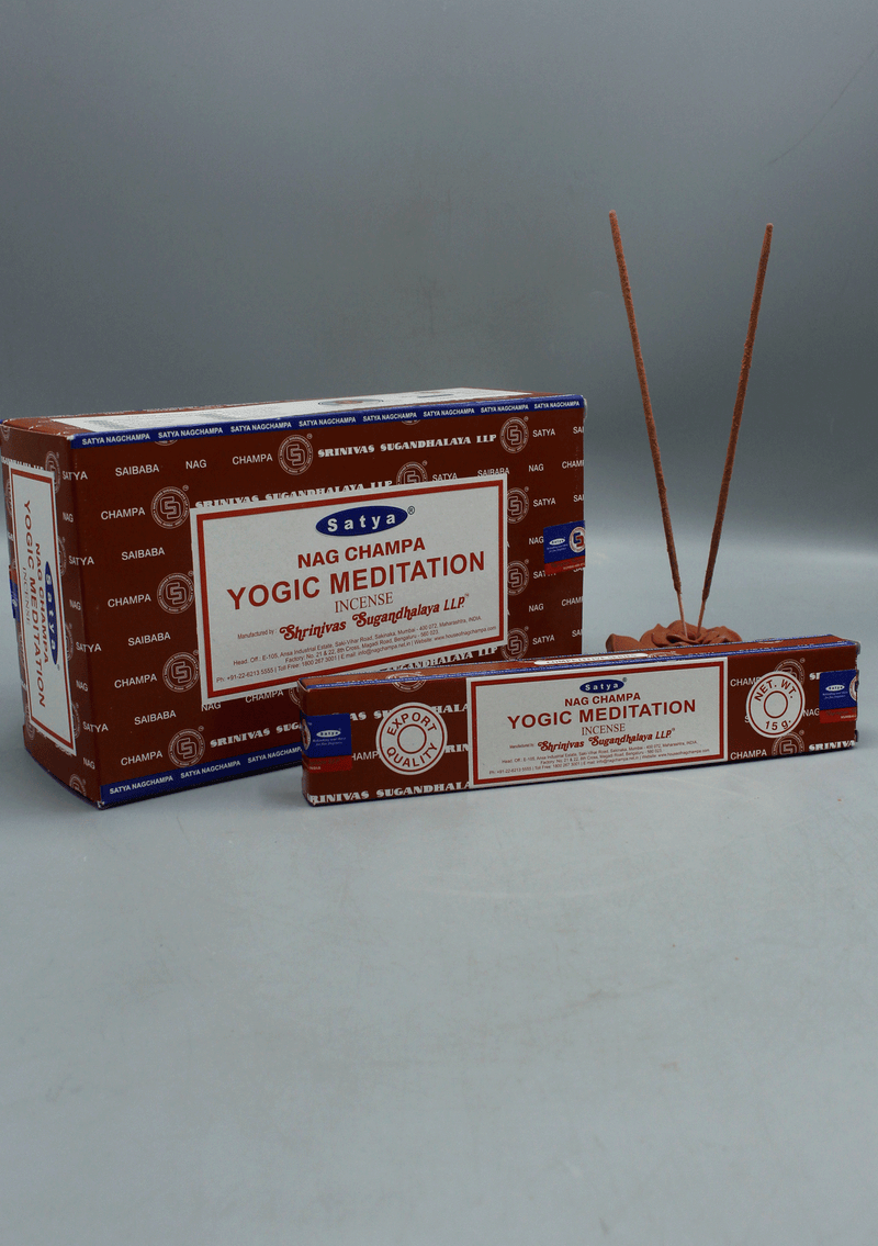 Satya Nagchampa  Yogic Meditation  Incense Sticks, Set of 12 Packs, Each 15 g